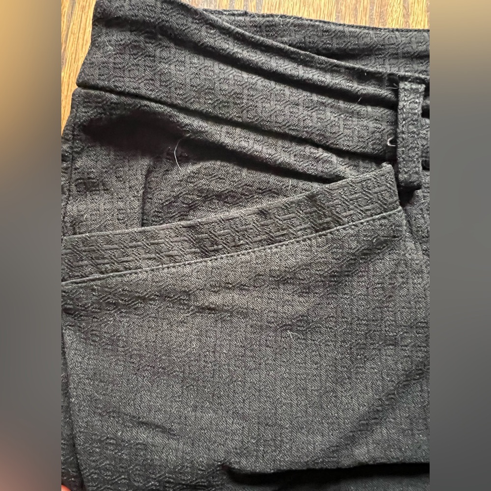 Hilary Radley Black Pants with pattern elastic waistband Size XXL
